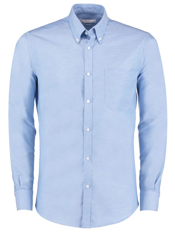 Light Blue Slim fit workwear Oxford shirt long-sleeved (slim fit)