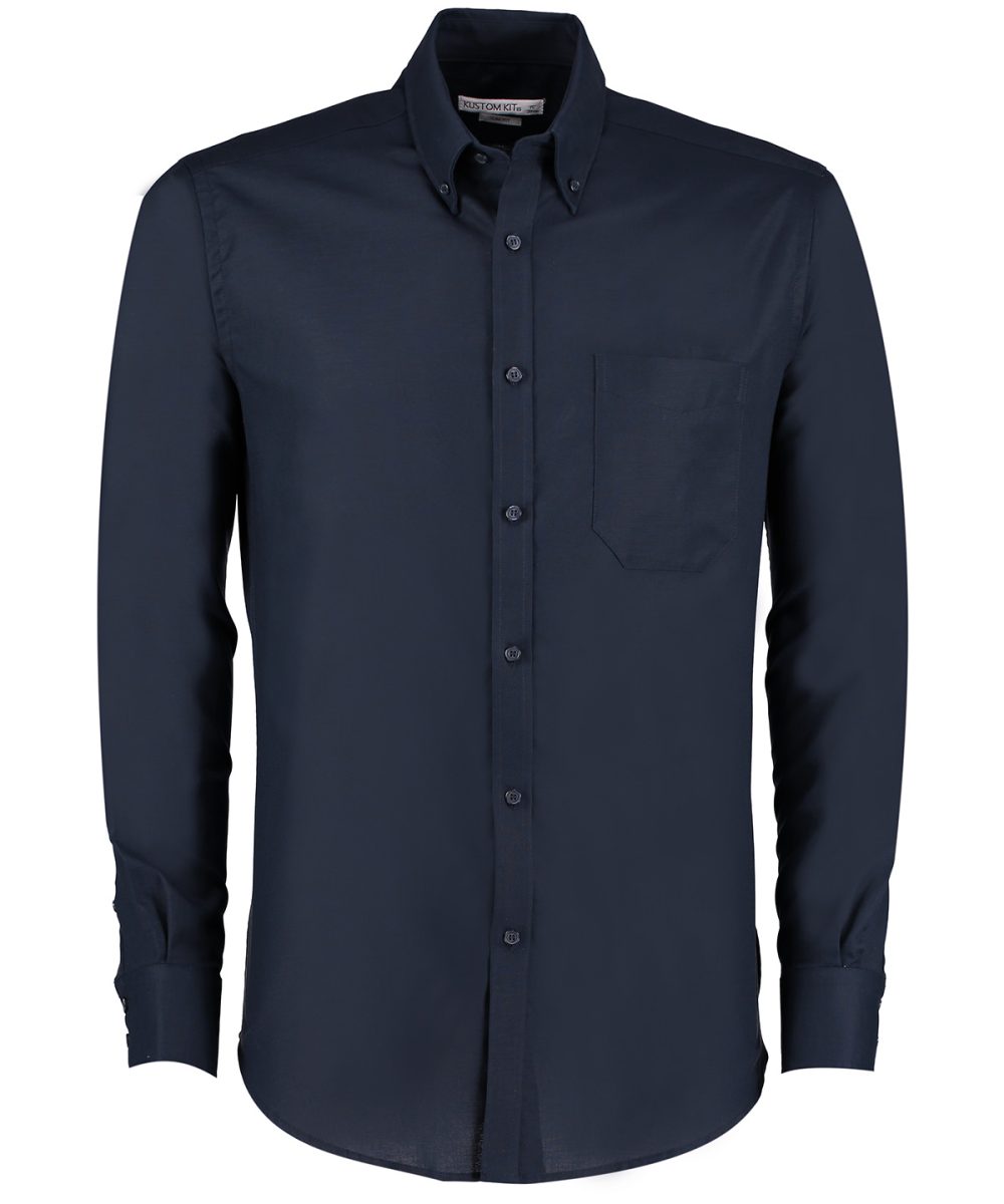 Navy Slim fit workwear Oxford shirt long-sleeved (slim fit)