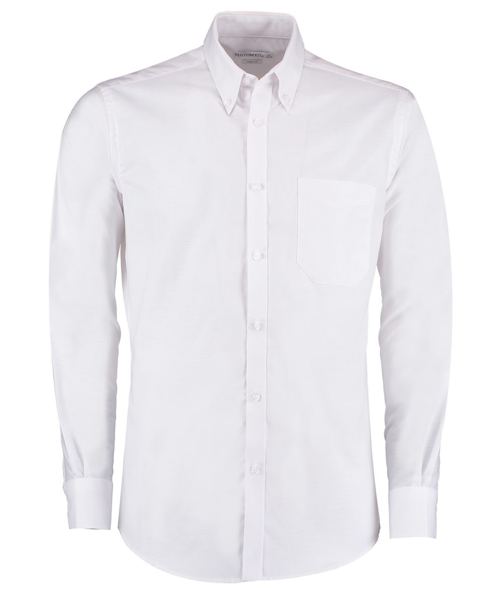 White Slim fit workwear Oxford shirt long-sleeved (slim fit)