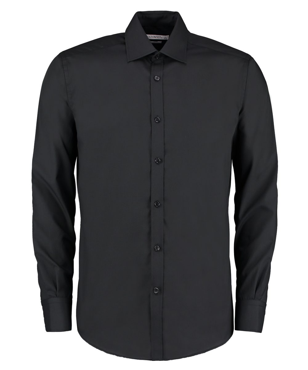 Black Business shirt long-sleeved (slim fit)