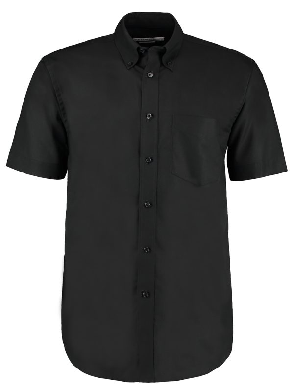 Black Workplace Oxford shirt short-sleeved (classic fit)