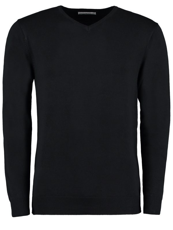 Black Arundel v-neck sweater long sleeve (classic fit)