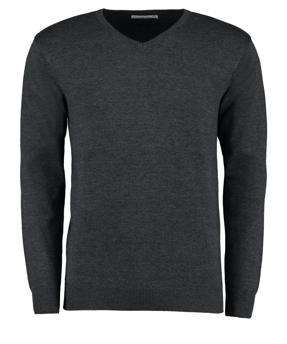 Graphite Arundel v-neck sweater long sleeve (classic fit)