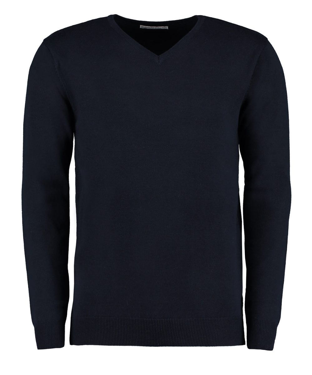 Navy Arundel v-neck sweater long sleeve (classic fit)