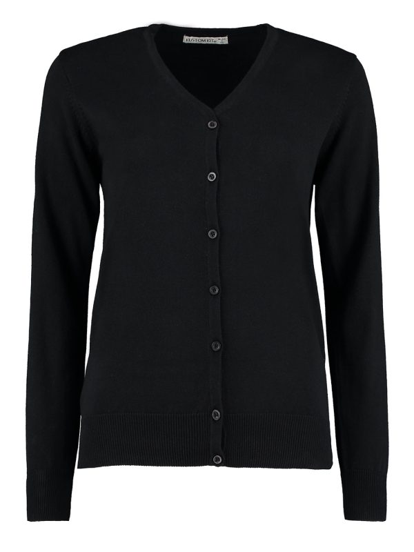 Black Women's Arundel v-neck cardigan long sleeve (classic fit)