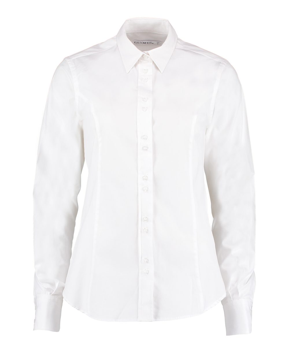 White Women's city business blouse long sleeve