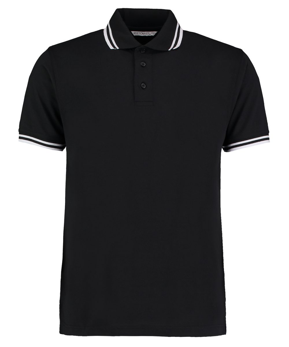 Black/White Tipped collar polo (classic fit)