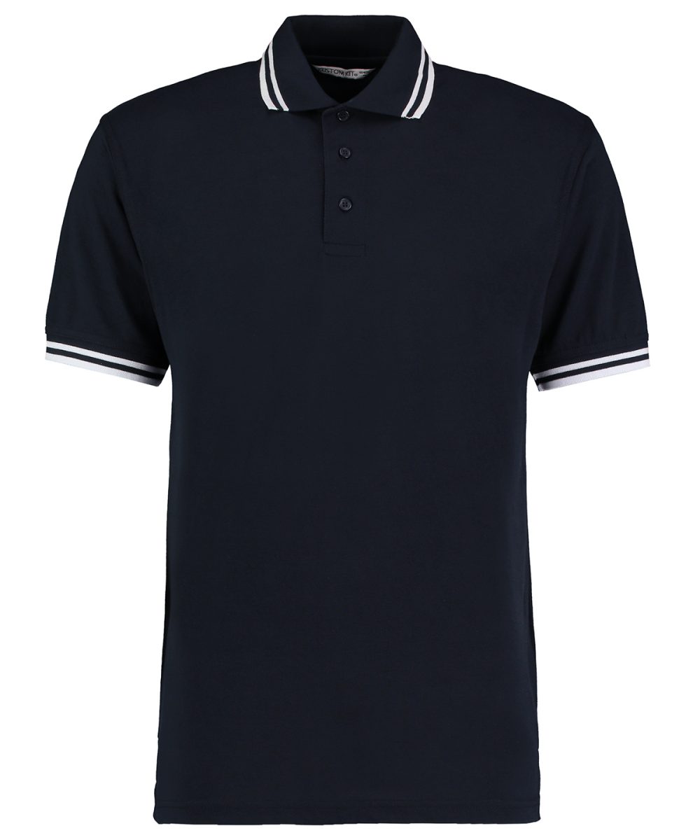 Navy/White Tipped collar polo (classic fit)