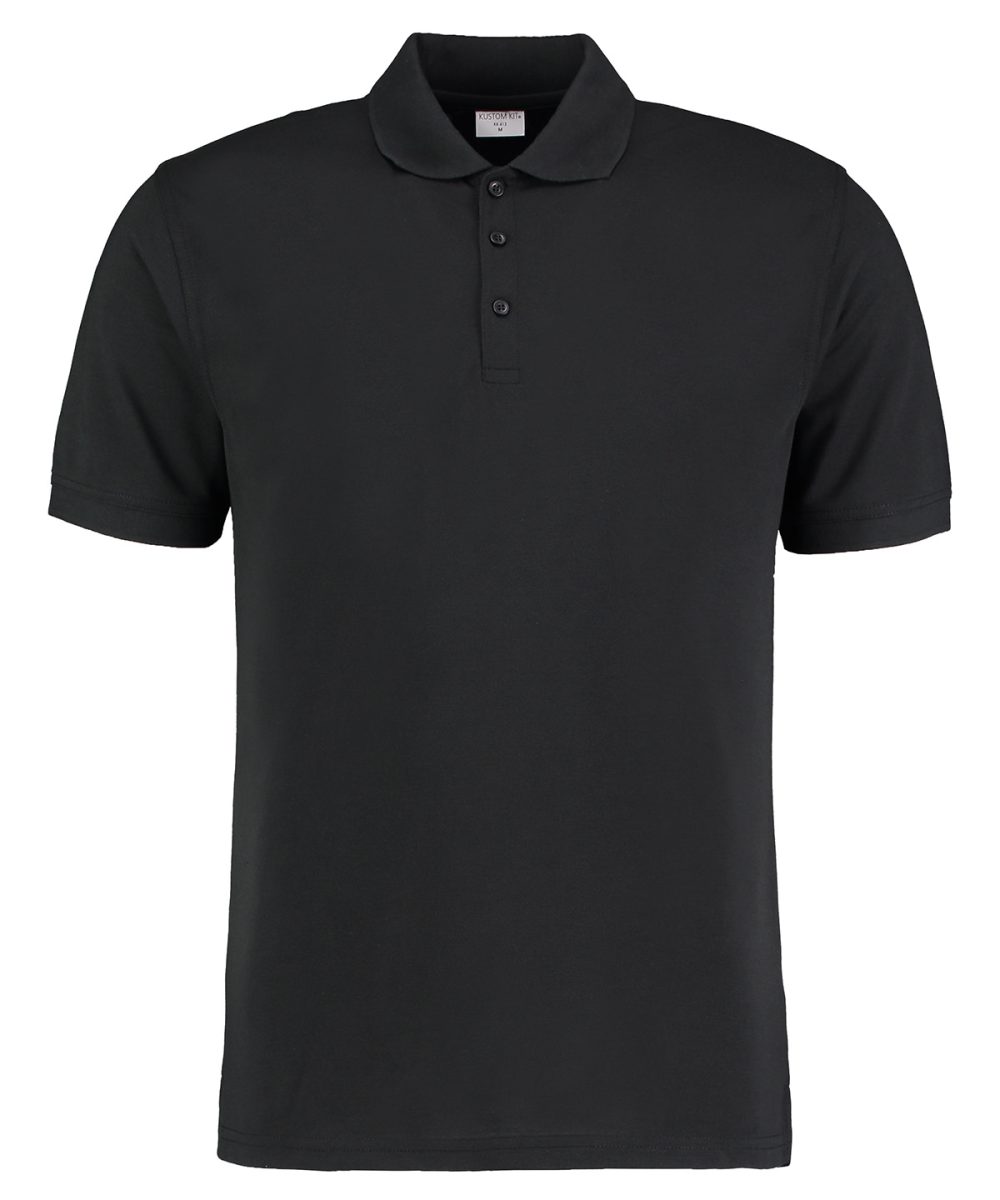 Black Klassic polo short sleeved Superwash® 60ºC (slim fit)