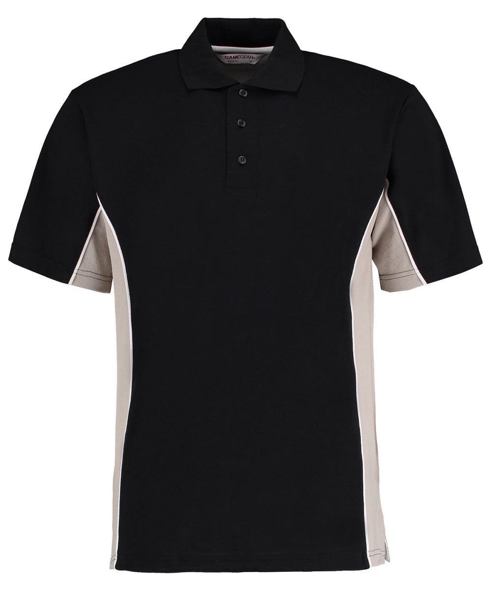 Black/Grey/White Track polo (classic fit)