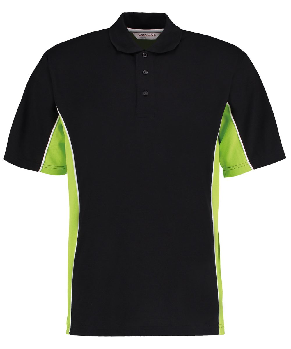 Black/Lime/White* Track polo (classic fit)