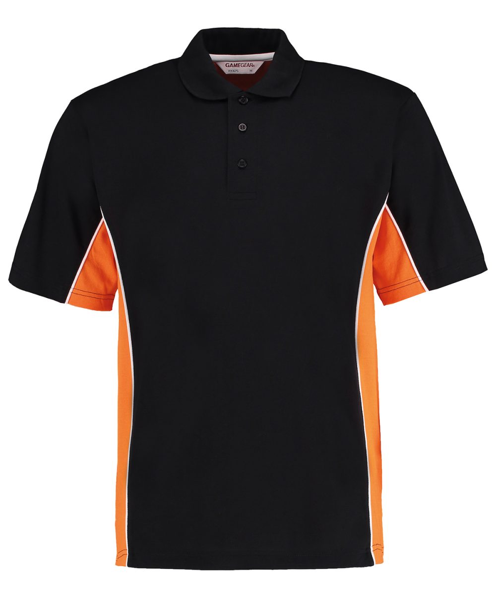 Black/Orange/ White* Track polo (classic fit)