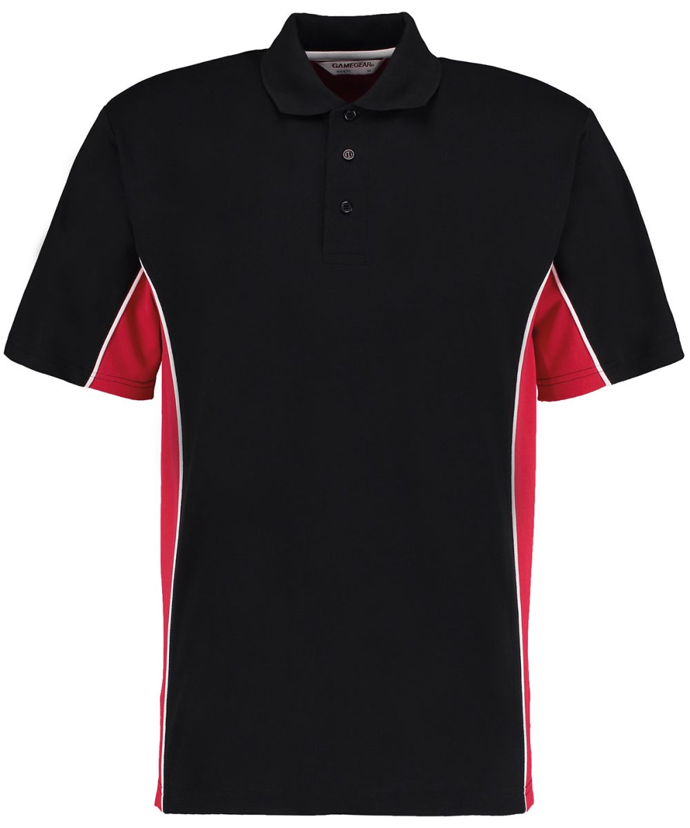 Black/Red/White* Track polo (classic fit)