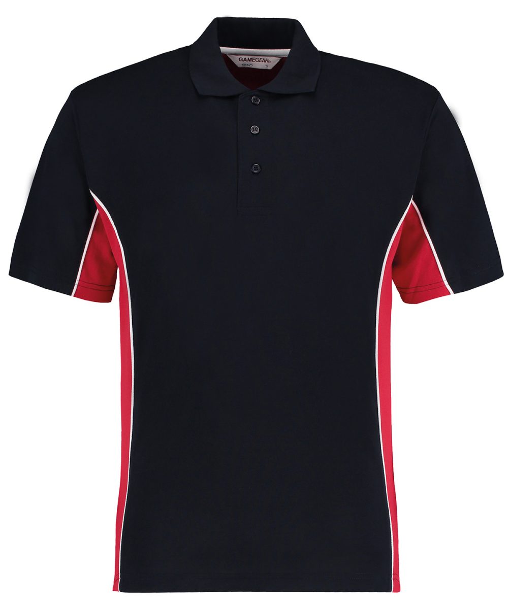 Navy/Red/White Track polo (classic fit)