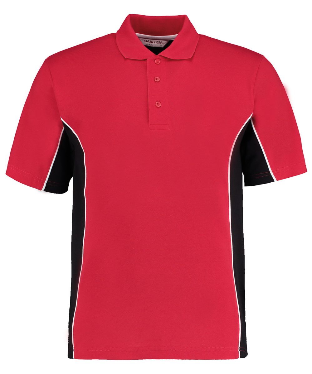 Red/Black/White Track polo (classic fit)