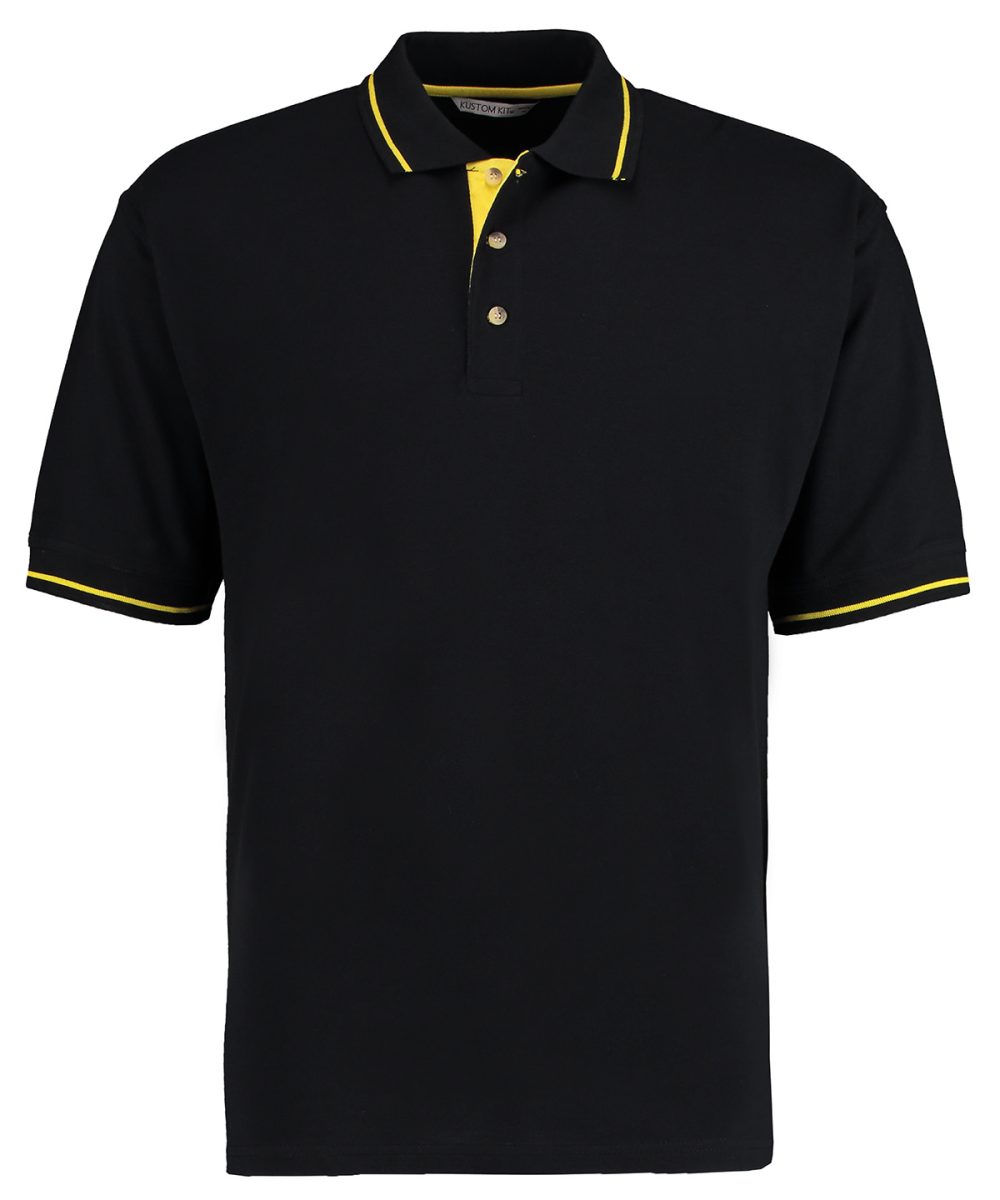 Black/Yellow St Mellion polo (classic fit)