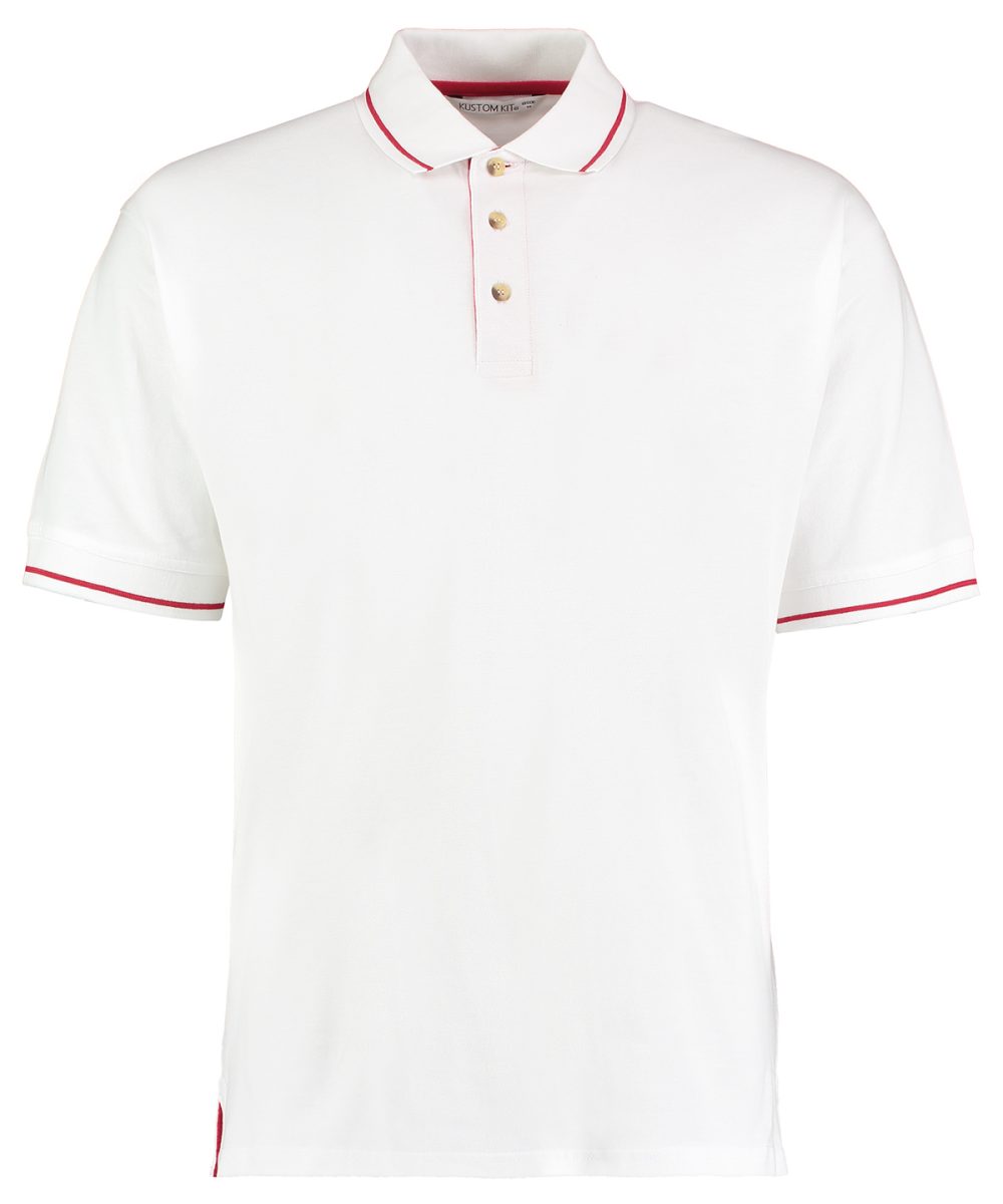 White/Red St Mellion polo (classic fit)