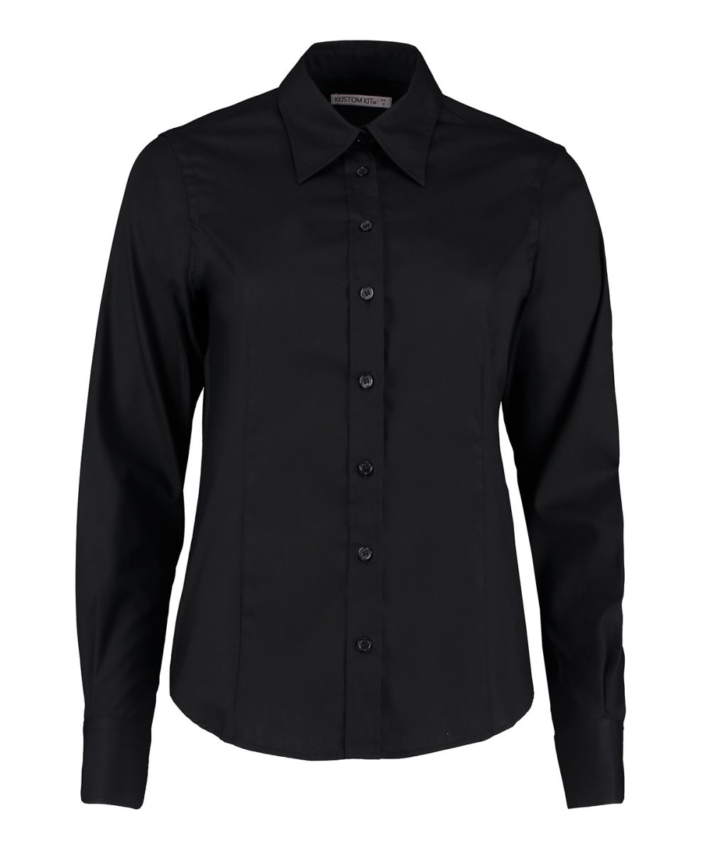 Black* Women's corporate Oxford blouse long-sleeved (tailored fit)