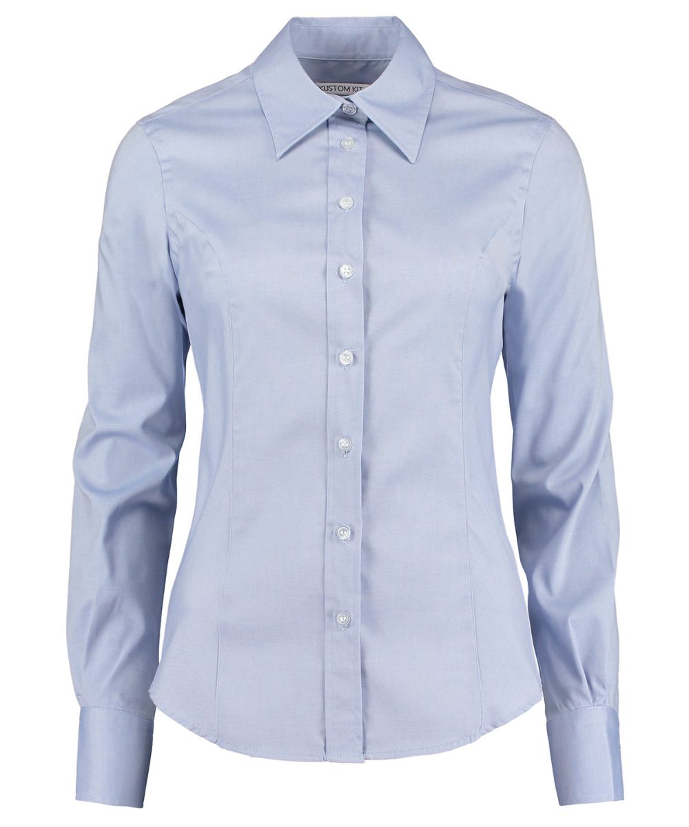 Light Blue* Women's corporate Oxford blouse long-sleeved (tailored fit)