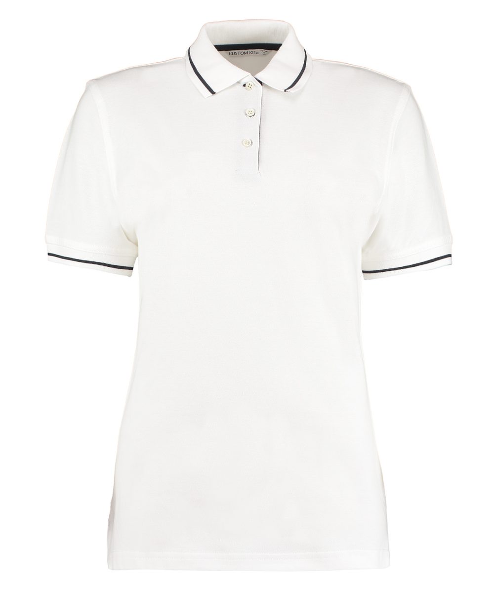 White/Navy Women's St Mellion polo (classic fit)