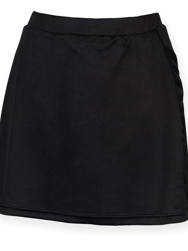 Black Women's skort with wicking finish