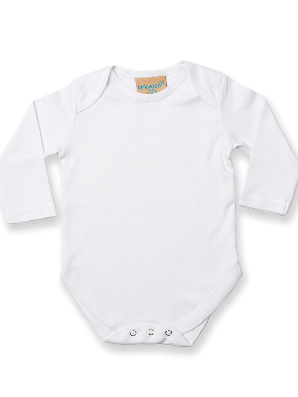 White Long sleeve baby bodysuit