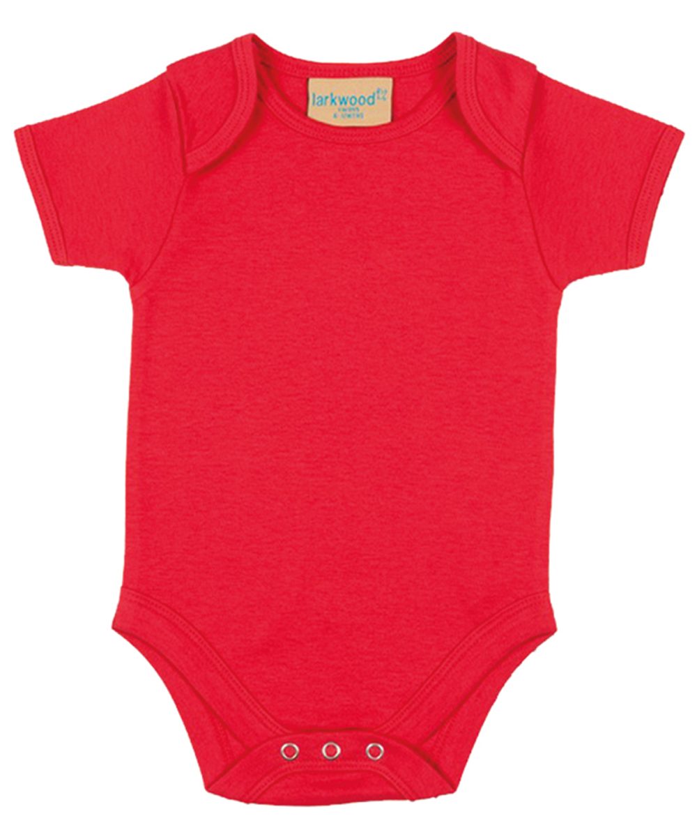 Red Short-sleeved bodysuit with envelope neck opening