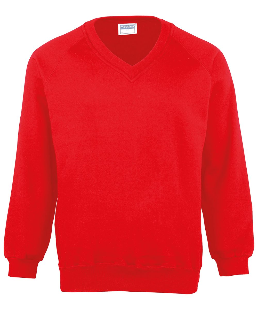 Red Kids Coloursure™ v-neck sweatshirt