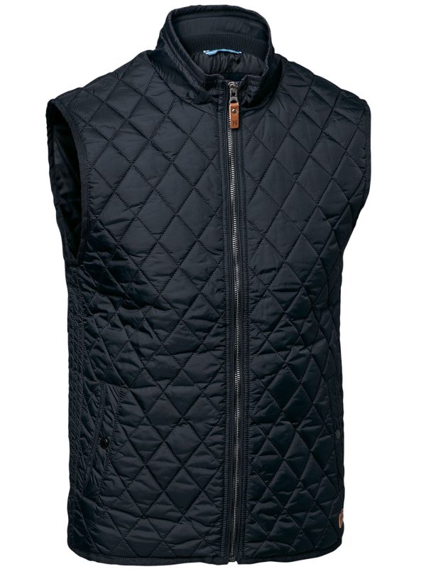 Midnight Blue Camden – diamond quilted gilet