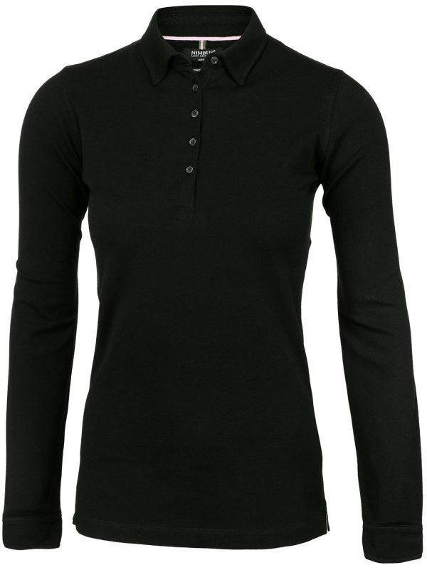 Black Women’s Carlington – deluxe long sleeve polo