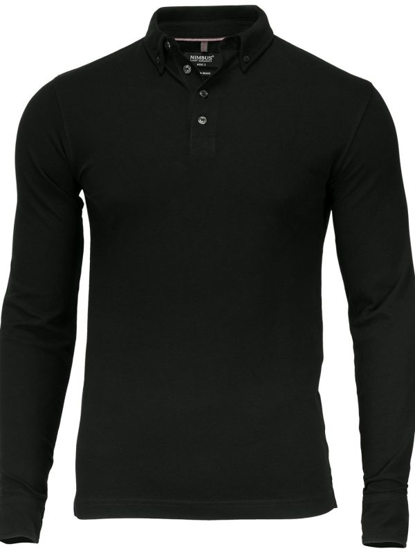 Black Carlington – deluxe long sleeve polo