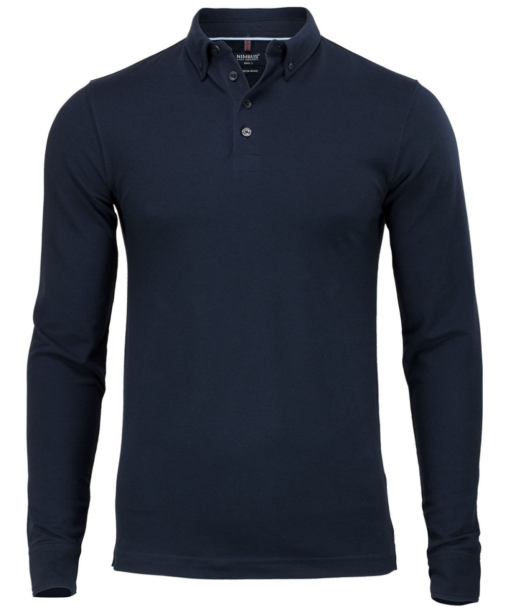 Navy Carlington – deluxe long sleeve polo