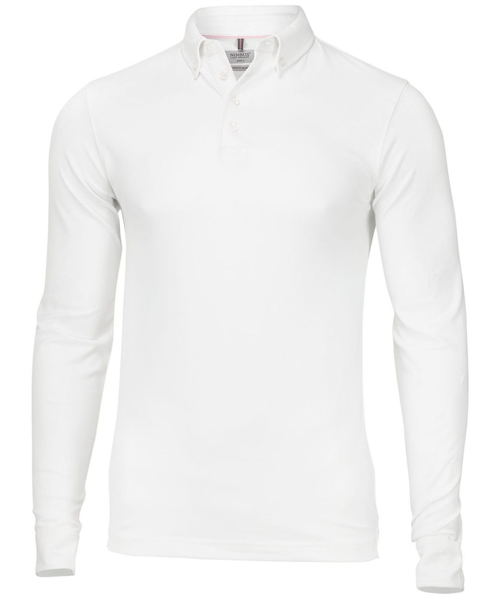 White Carlington – deluxe long sleeve polo