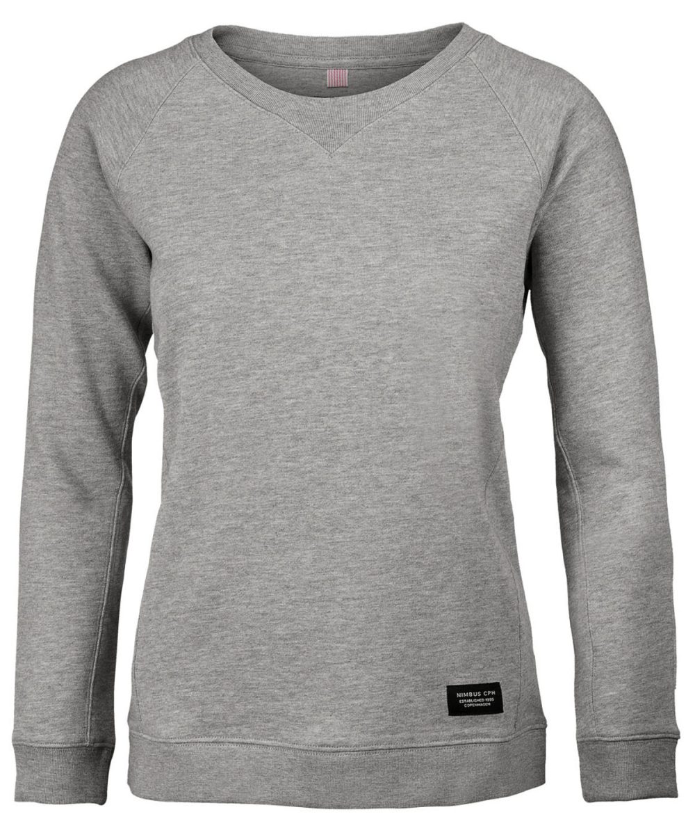 Grey Melange Women’s Newport – luxury lightweight crewneck