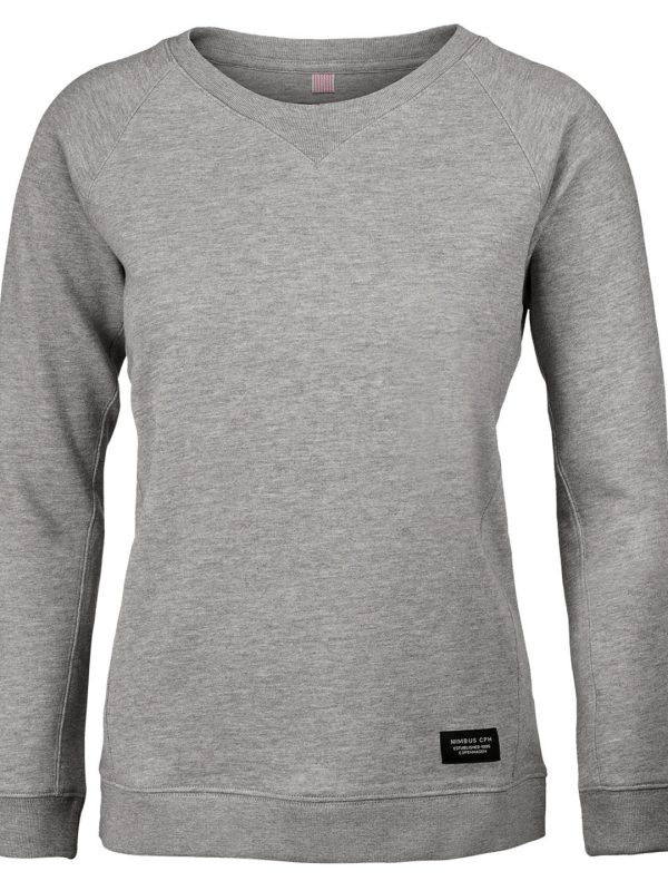 Grey Melange Women’s Newport – luxury lightweight crewneck