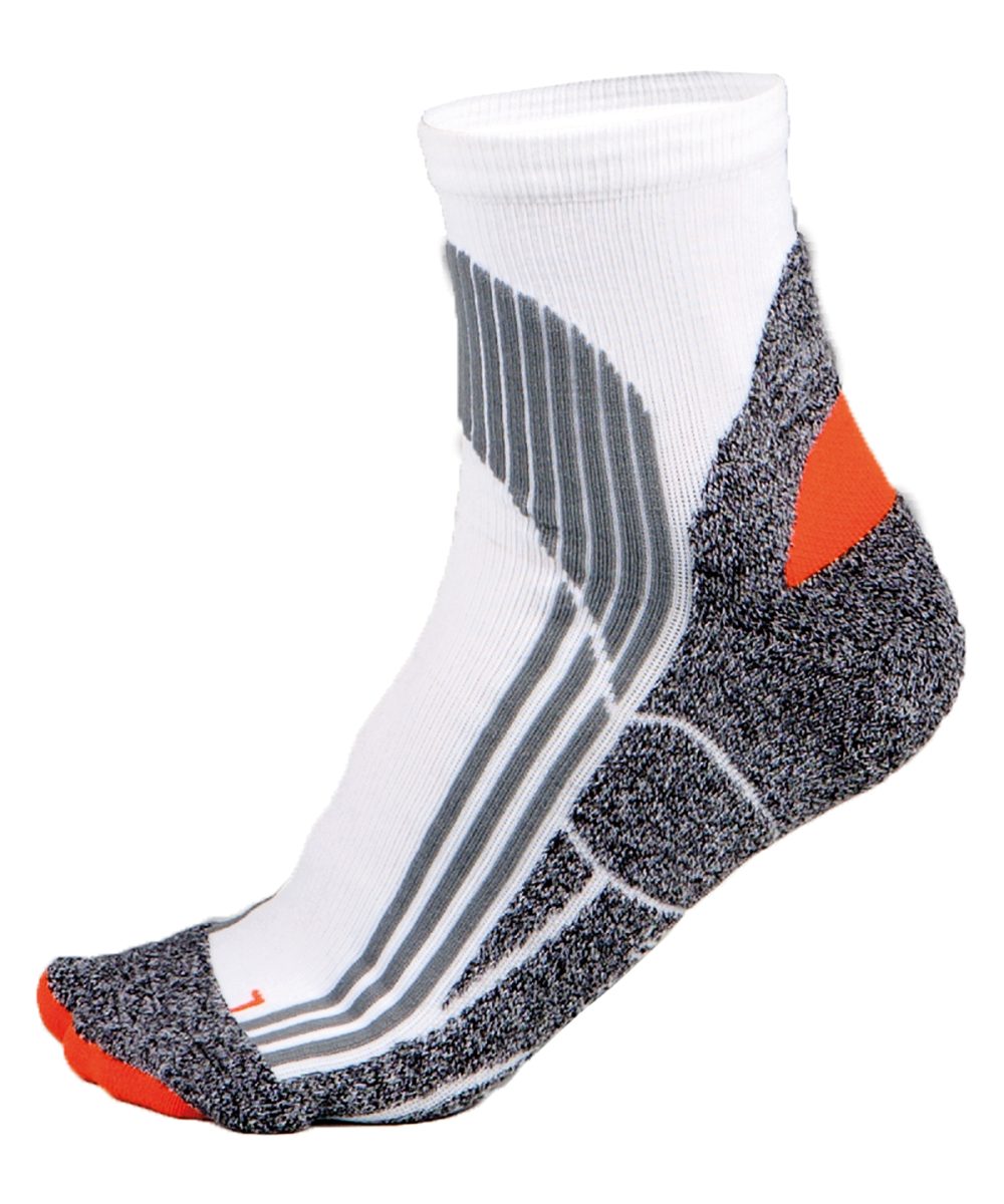 White/Grey/Orange Technical sports socks