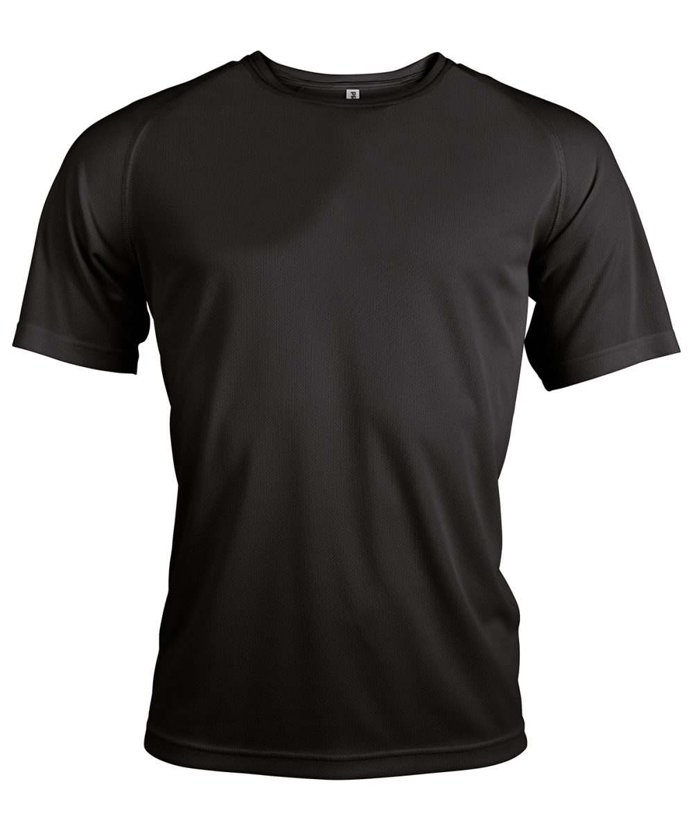 Black Men's short-sleeved sports T-shirt