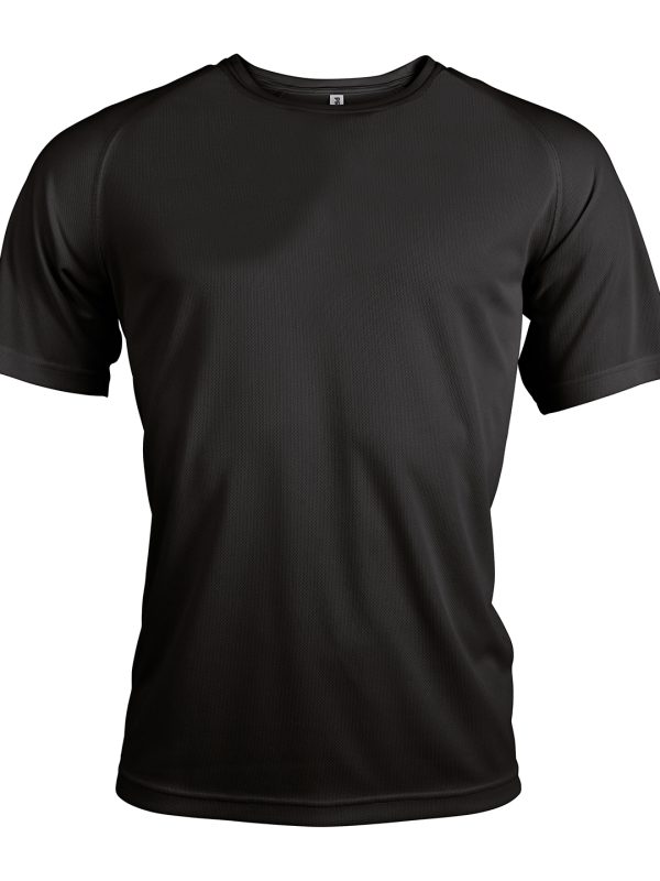 Black Men's short-sleeved sports T-shirt