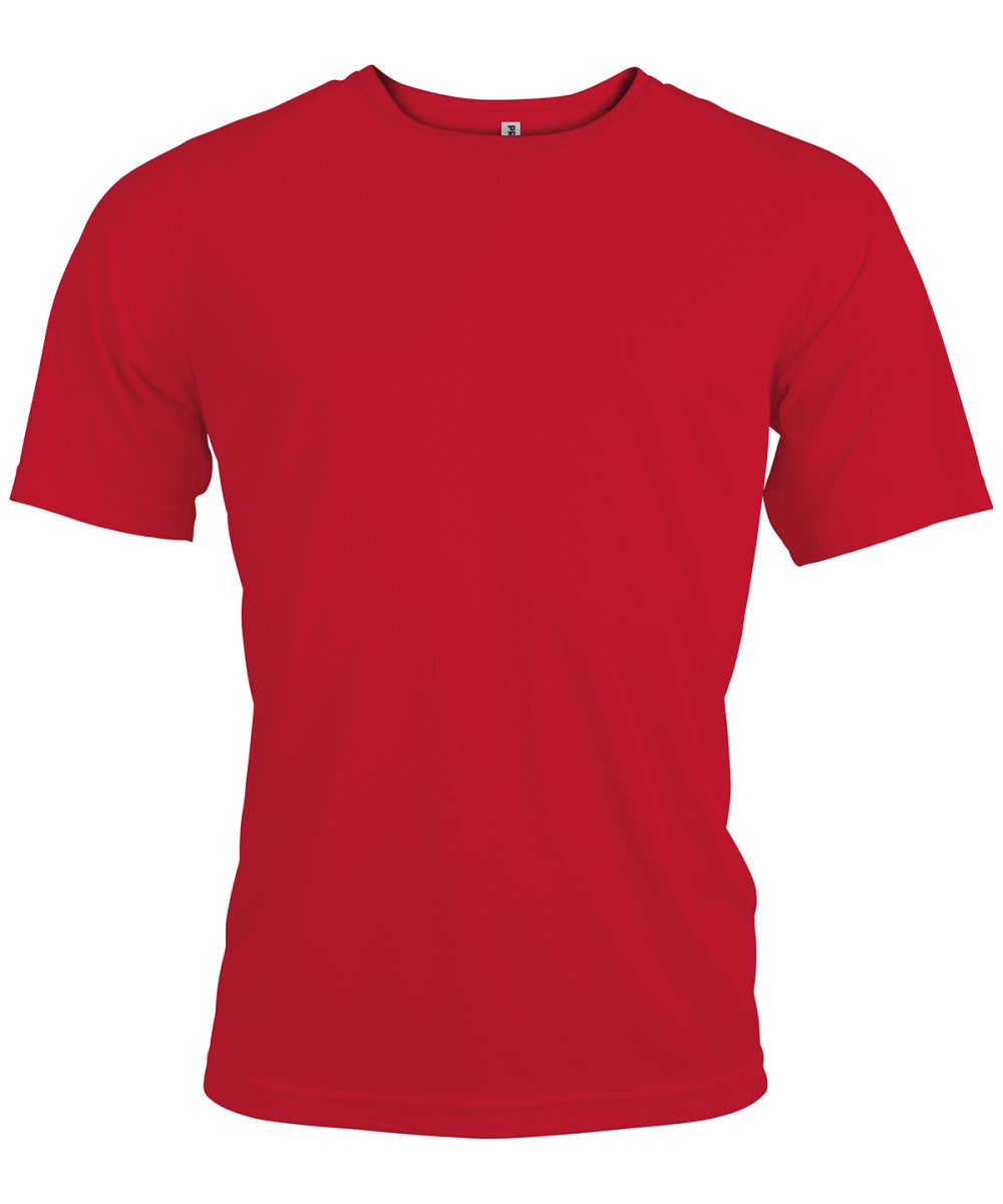 Red Men's short-sleeved sports T-shirt