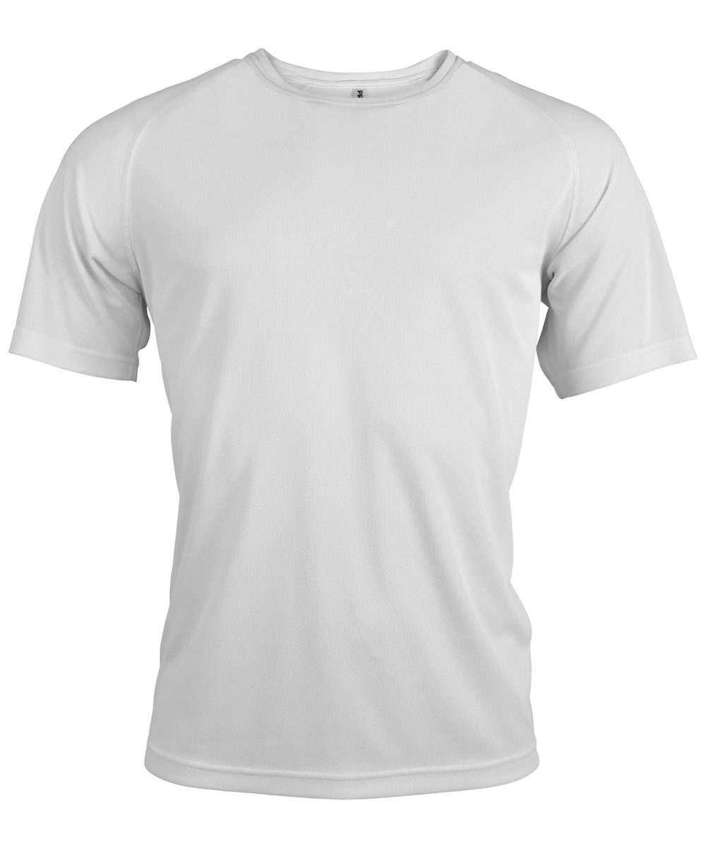 White Men's short-sleeved sports T-shirt