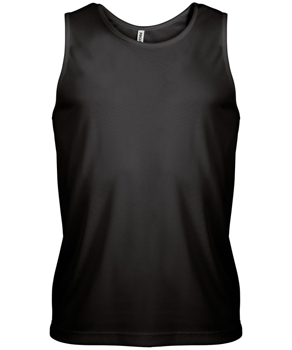 Black Men's sports vest