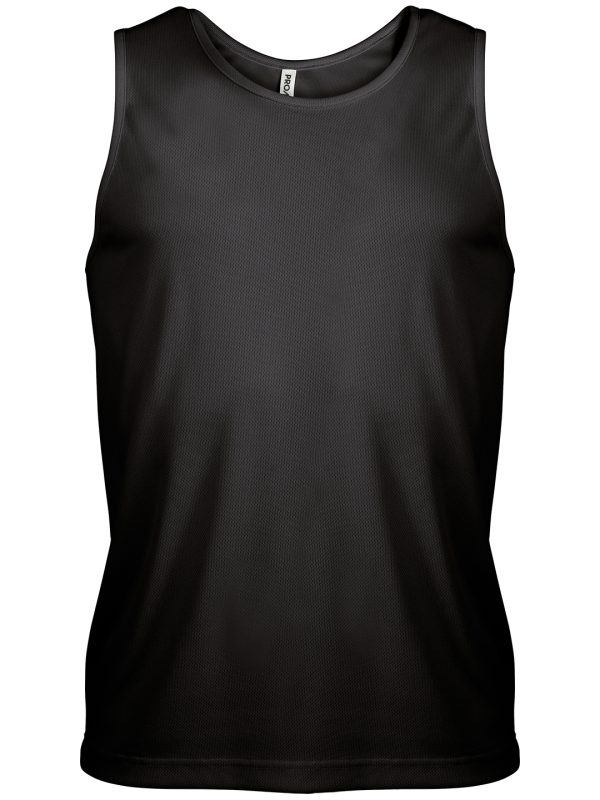 Black Men's sports vest