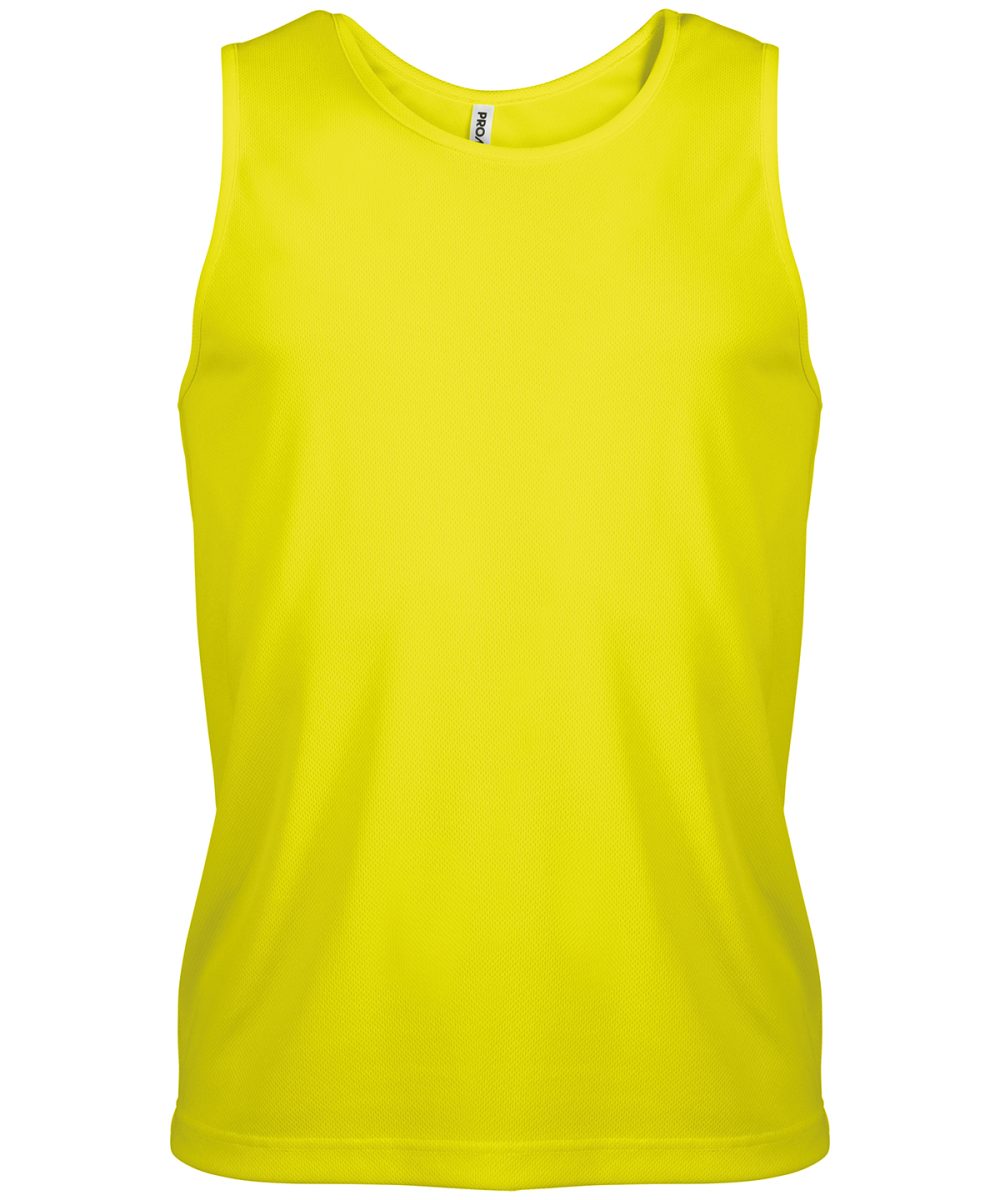 Fluorescent Yellow Men's sports vest