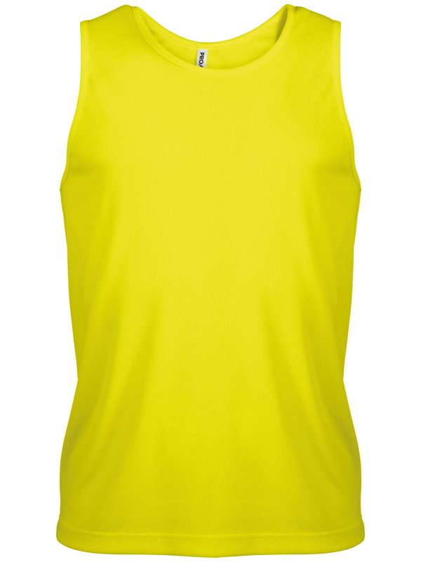 Fluorescent Yellow Men's sports vest