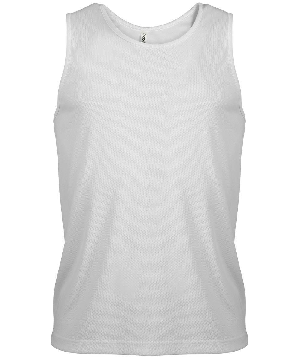 White Men's sports vest