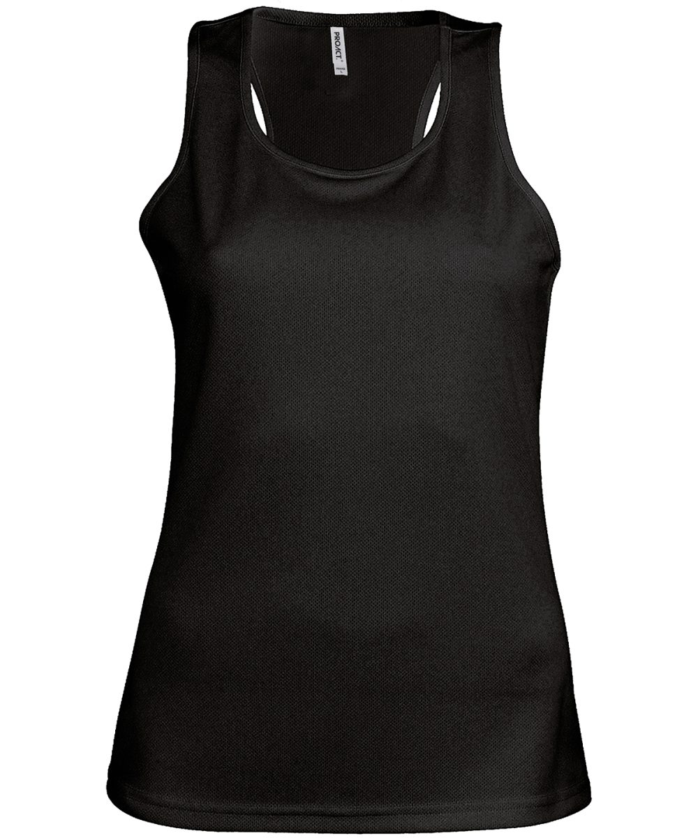 Black Ladies' sports vest