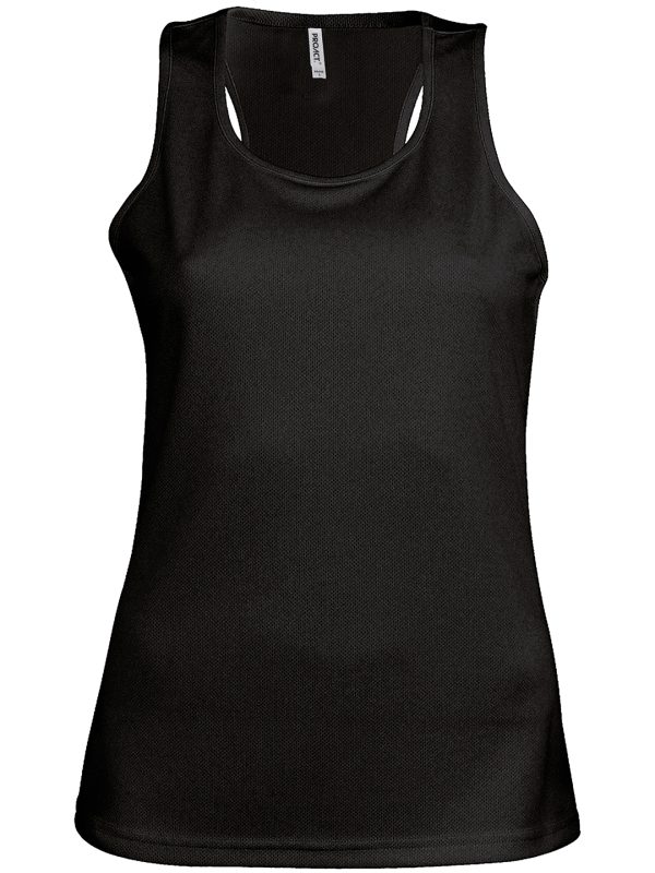 Black Ladies' sports vest