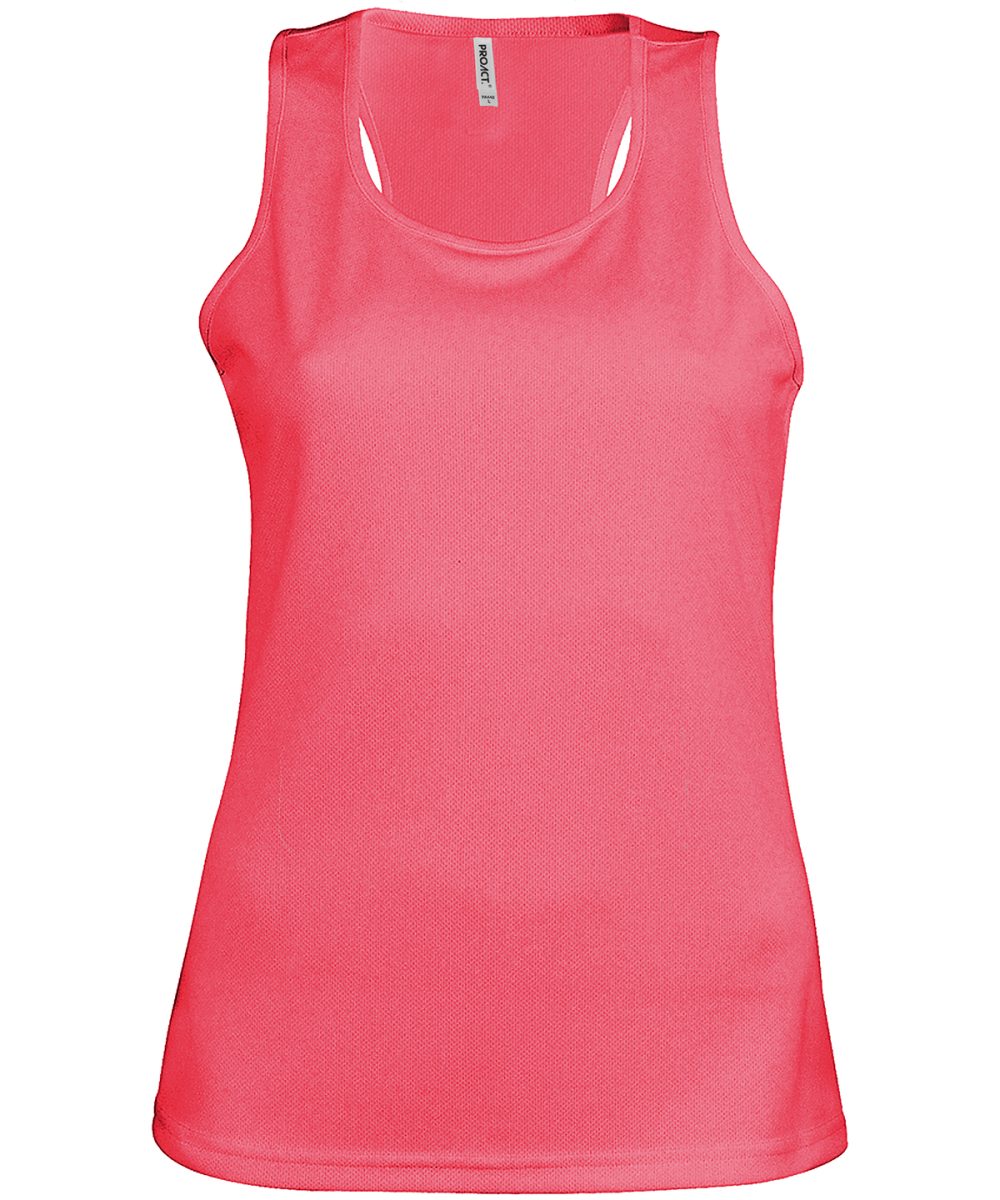 Fluorescent Pink Ladies' sports vest