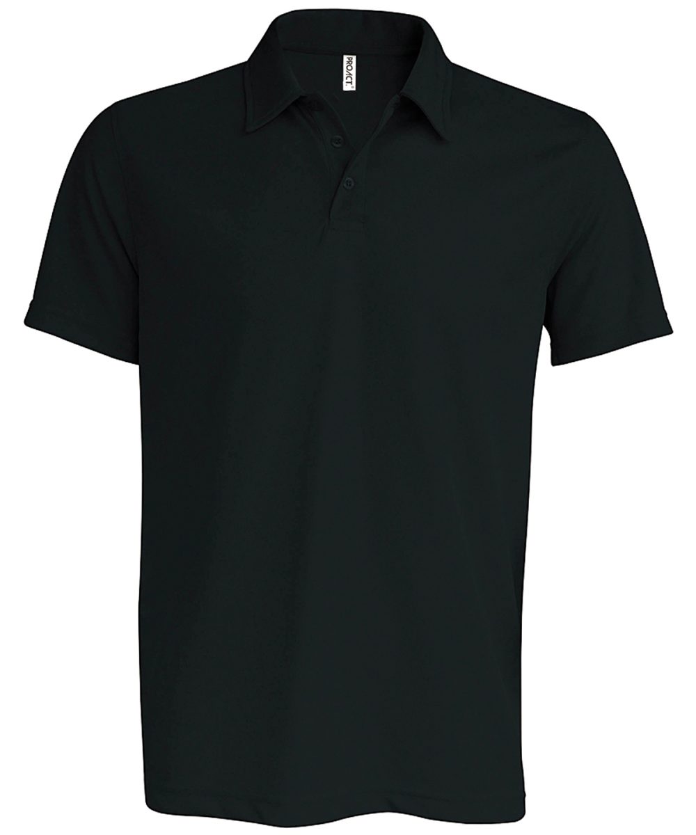 Black Men's short-sleeved polo shirt