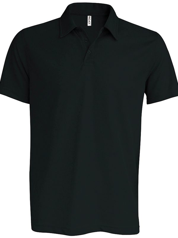 Black Men's short-sleeved polo shirt